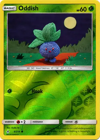 6/214 Oddish UNB Common Reverse Holo