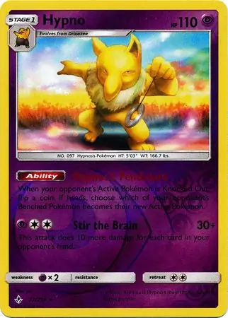 72/214 Hypno UNB Rare Reverse Holo