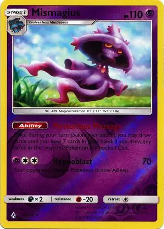 78/214 Mismagius UNB Rare Reverse Holo