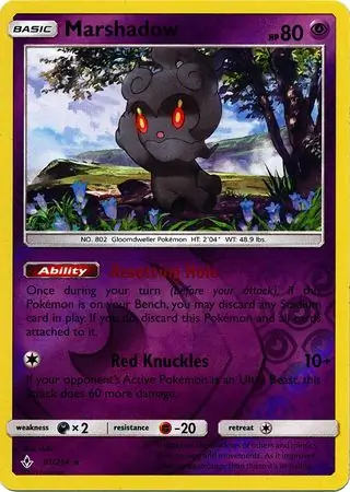 81/214 Marshadow UNB Rare Holo Reverse Holo