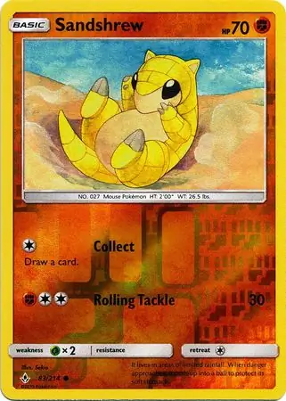 83/214 Sandshrew UNB Common Reverse Holo