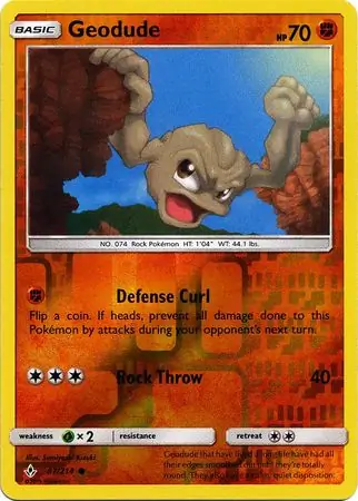 87/214 Geodude UNB Common Reverse Holo