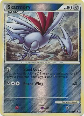 Skarmory Undaunted 21/90 Rare Reverse Holo
