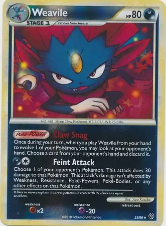25/90 Weavile UD Rare Reverse Holo