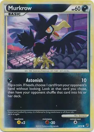 58/90 Murkrow UD Common Reverse Holo
