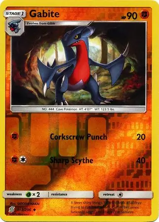 113/236 Gabite UNM Uncommon Reverse Holo