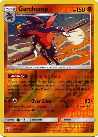 114/236 Garchomp UNM Rare Holo Reverse Holo