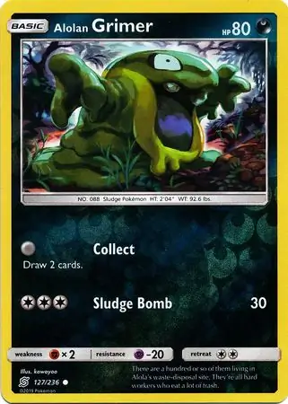 127/236 Alolan Grimer UNM Common Reverse Holo