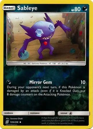 133/236 Sableye UNM Uncommon Reverse Holo