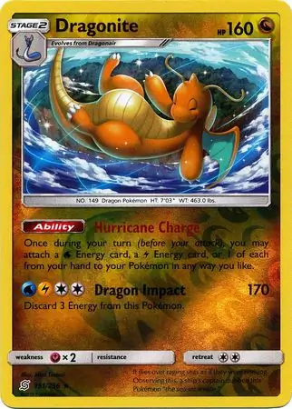 151/236 Dragonite UNM Rare Reverse Holo