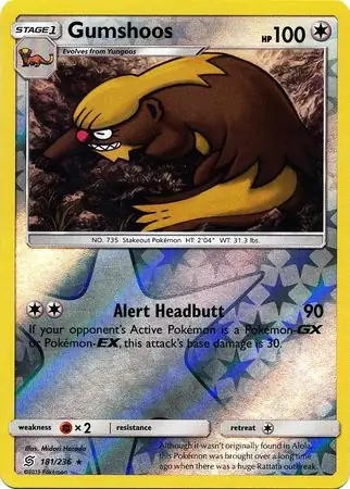 181/236 Gumshoos UNM Rare Reverse Holo