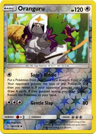 182/236 Oranguru UNM Uncommon Reverse Holo