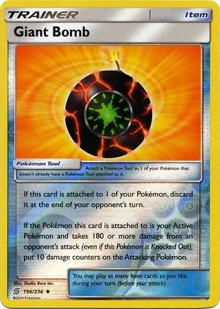 196/236 Giant Bomb UNM Uncommon Reverse Holo