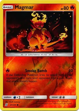 21/236 Magmar UNM Common Reverse Holo