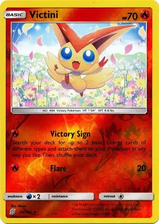26/236 Victini UNM Rare Holo Reverse Holo