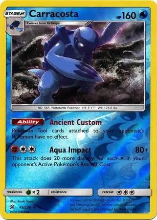 45/236 Carracosta UNM Uncommon Reverse Holo