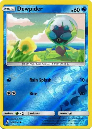 48/236 Dewpider UNM Common Reverse Holo