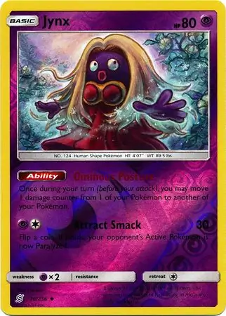 76/236 Jynx UNM Uncommon Reverse Holo