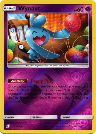 77/236 Wynaut UNM Uncommon Reverse Holo