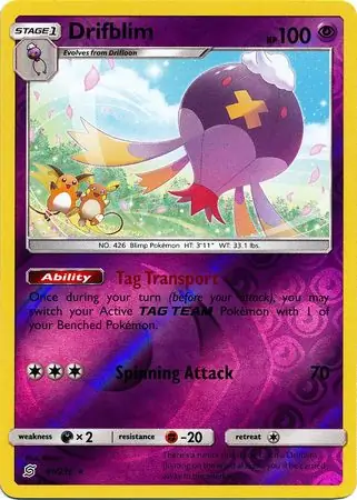 81/236 Drifblim UNM Rare Reverse Holo