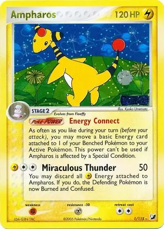 1/115 Ampharos UF Rare Holo Reverse Holo