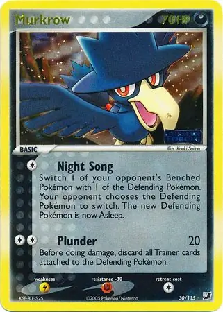 30/115 Murkrow UF Rare Reverse Holo