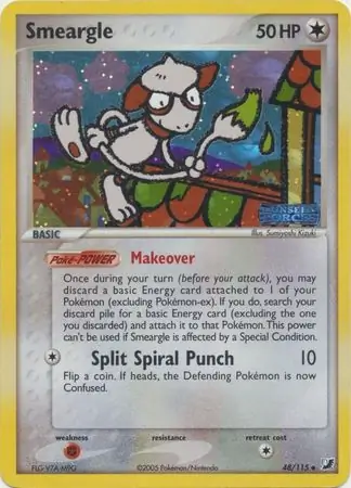 48/115 Smeargle UF Uncommon Reverse Holo