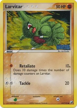 61/115 Larvitar UF Common Reverse Holo
