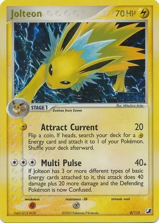 8/115 Jolteon UF Rare Holo Reverse Holo