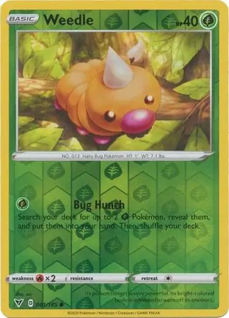001/185 Weedle VIV Common Reverse Holo