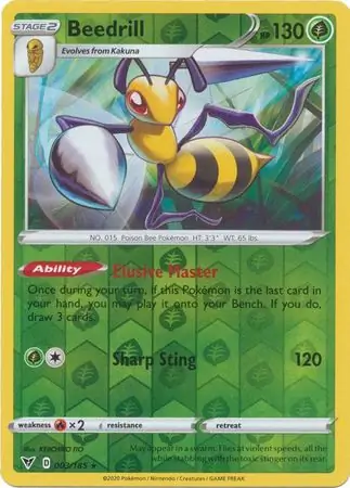 003/185 Beedrill VIV Rare Reverse Holo