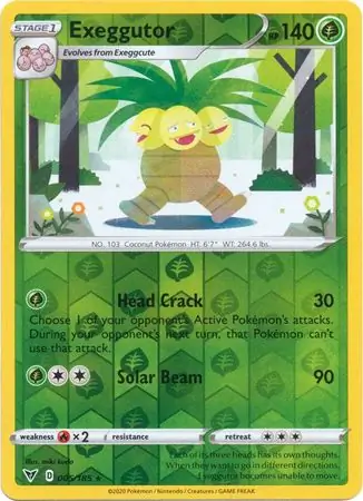 005/185 Exeggutor VIV Rare Reverse Holo