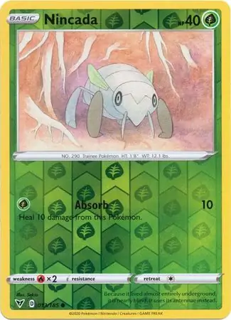 013/185 Nincada VIV Common Reverse Holo