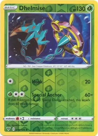 019/185 Dhelmise VIV Uncommon Reverse Holo