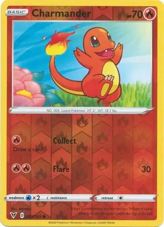 023/185 Charmander VIV Common Reverse Holo