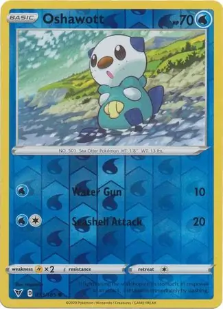 033/185 Oshawott VIV Common Reverse Holo