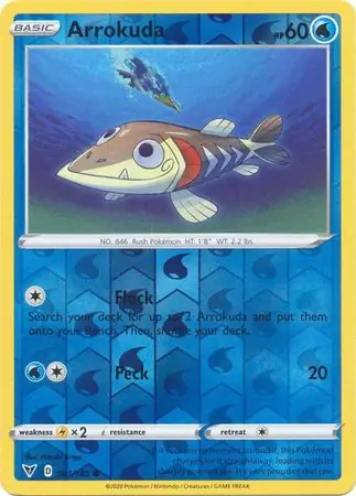 041/185 Arrokuda VIV Common Reverse Holo