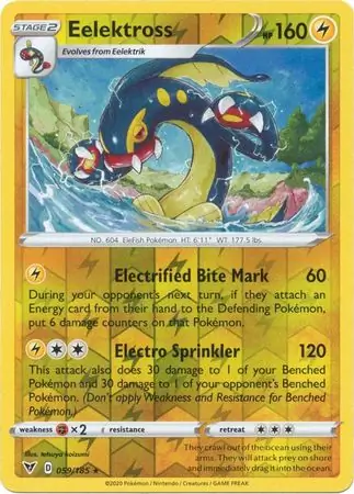 059/185 Eelektross VIV Rare Reverse Holo