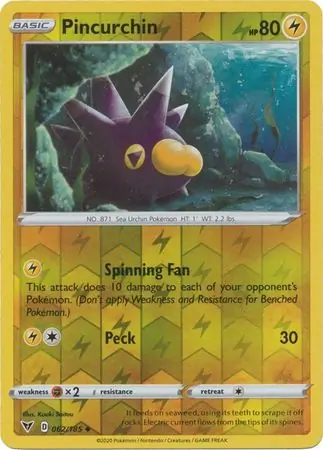 062/185 Pincurchin VIV Uncommon Reverse Holo