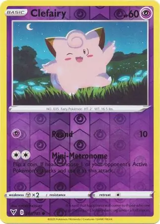 063/185 Clefairy VIV Common Reverse Holo