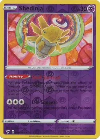 066/185 Shedinja VIV Rare Reverse Holo