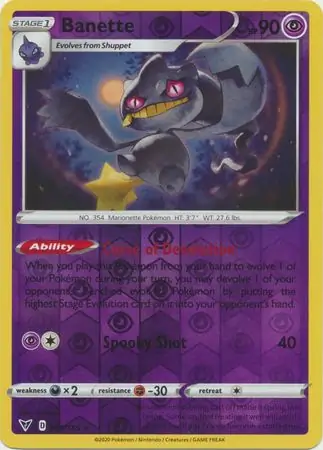 068/185 Banette VIV Rare Reverse Holo