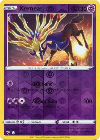 078/185 Xerneas VIV Rare Holo Reverse Holo