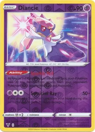 079/185 Diancie VIV Rare Holo Reverse Holo