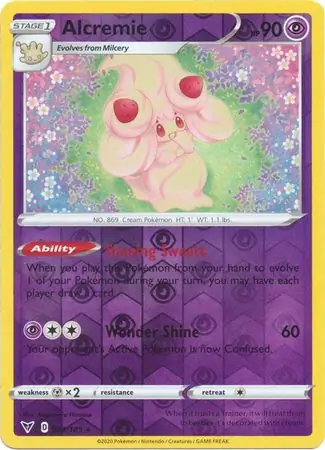 081/185 Alcremie VIV Rare Reverse Holo