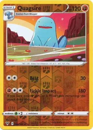 084/185 Quagsire VIV Rare Reverse Holo