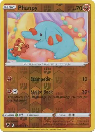086/185 Phanpy VIV Common Reverse Holo