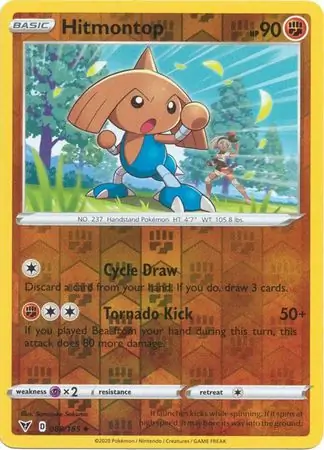 088/185 Hitmontop VIV Uncommon Reverse Holo