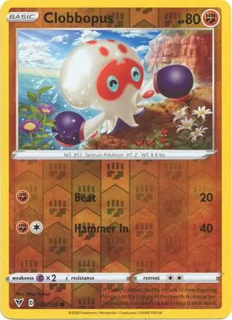 100/185 Clobbopus VIV Common Reverse Holo