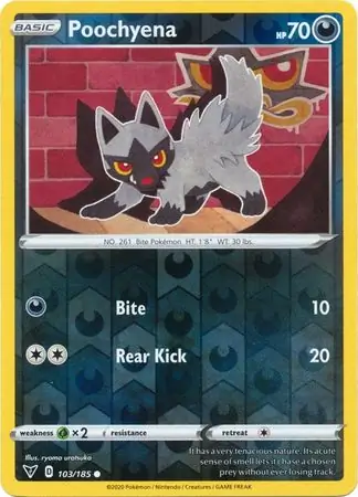 103/185 Poochyena VIV Common Reverse Holo